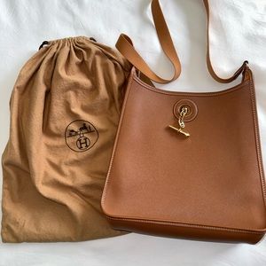 Hermes Shoulder Bag Vespa PM Ardennes Gold